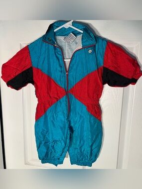 Vintage Cuties By Judy Nylon Boys Toddler Romper Jumpsuit Windsuit 18M 18 Months
